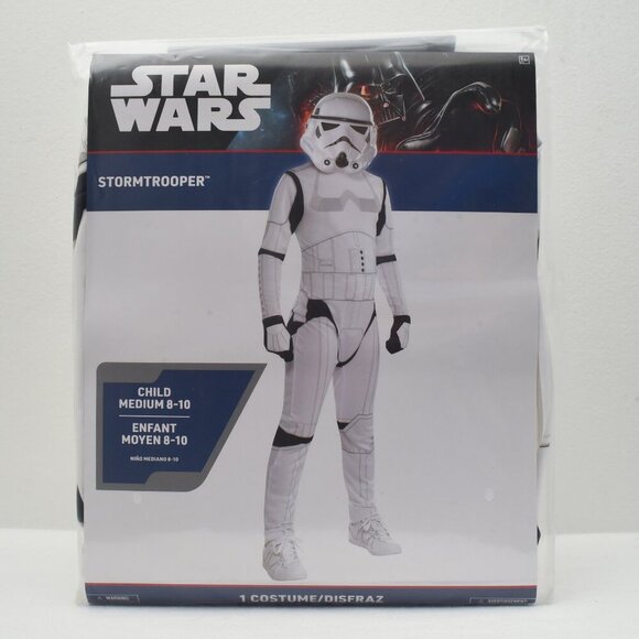 New Kids Childs Medium 8-10 Star Wars Stormtrooper Costume With Mask